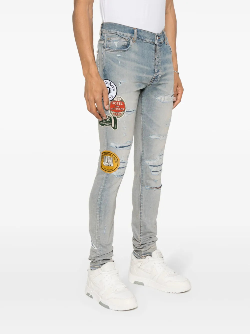 Amiri Jean Travel Repair Patch Indigo