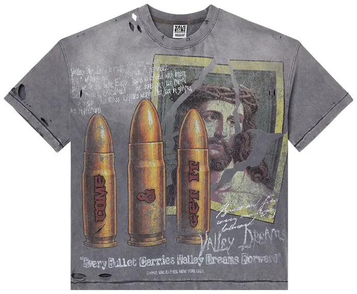 Vale Forever Faith Thrashed Tee 'Grey'