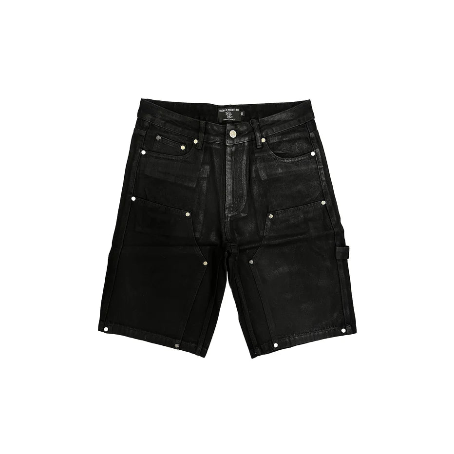 Mixed Emotion "Worker" Wax Denim Shorts