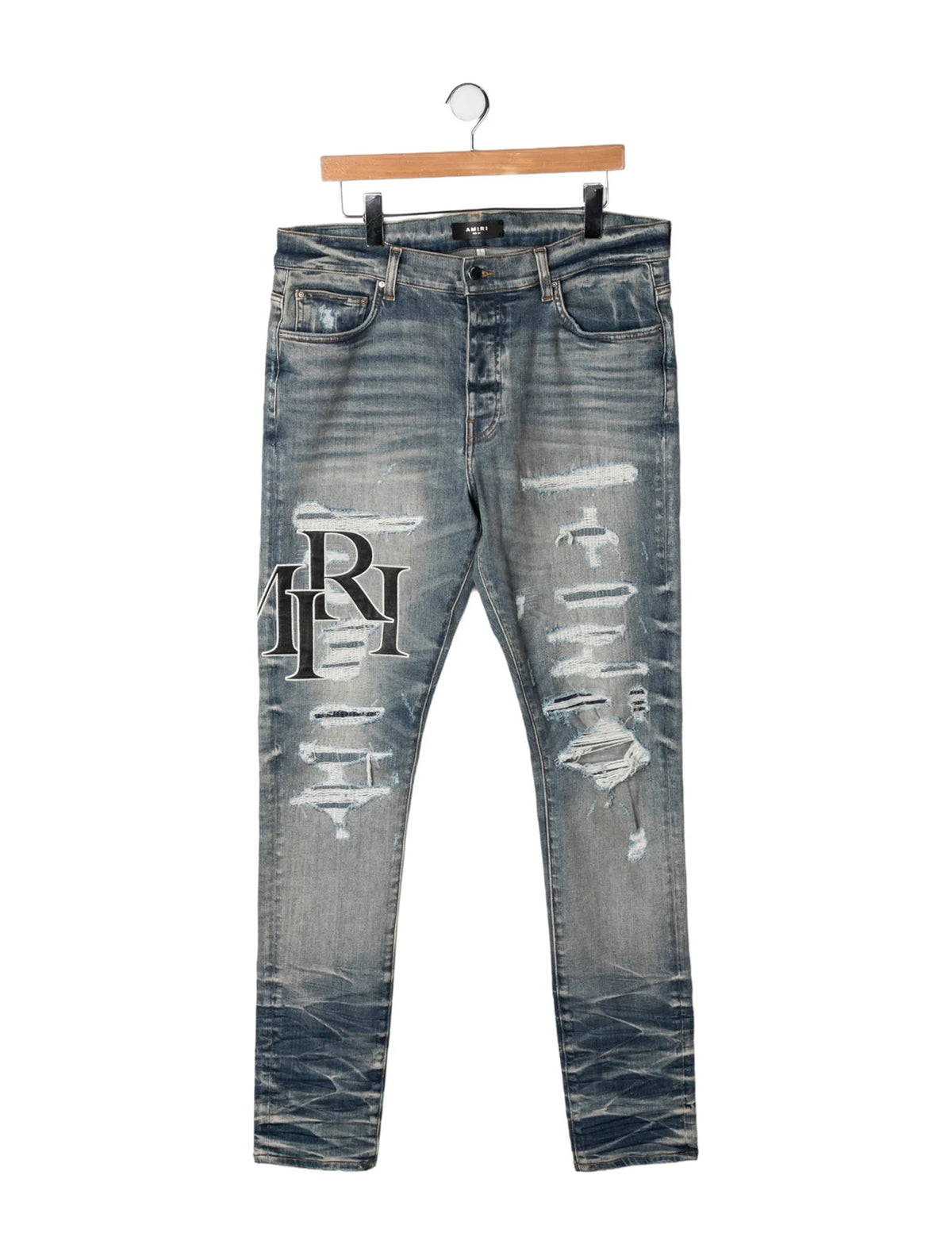Amiri Staggered Logo Jeans