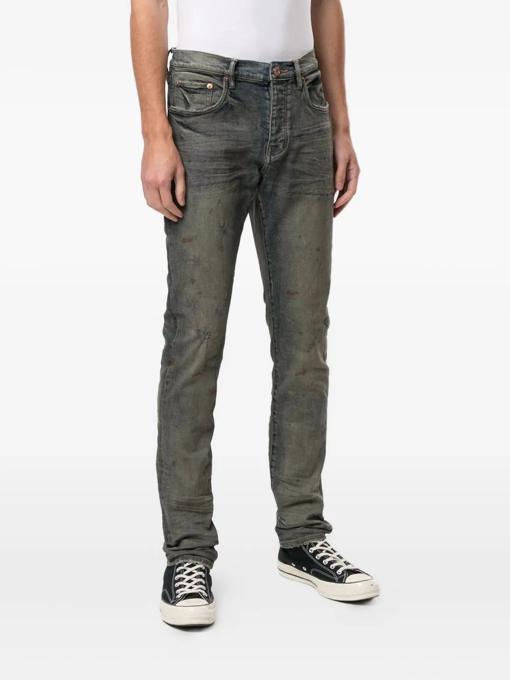 Purple Brand Oil Repair Skinny Jeans