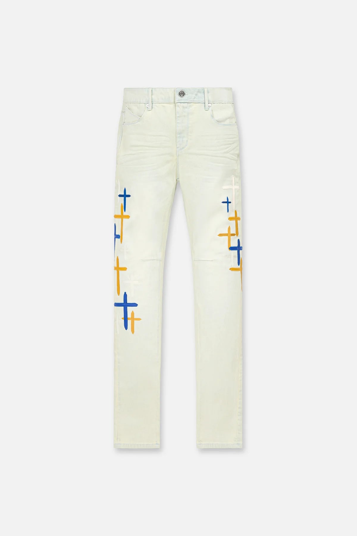 RTA Men's Bryant Skinny Jean 'Stormy Sky Cross Patch
