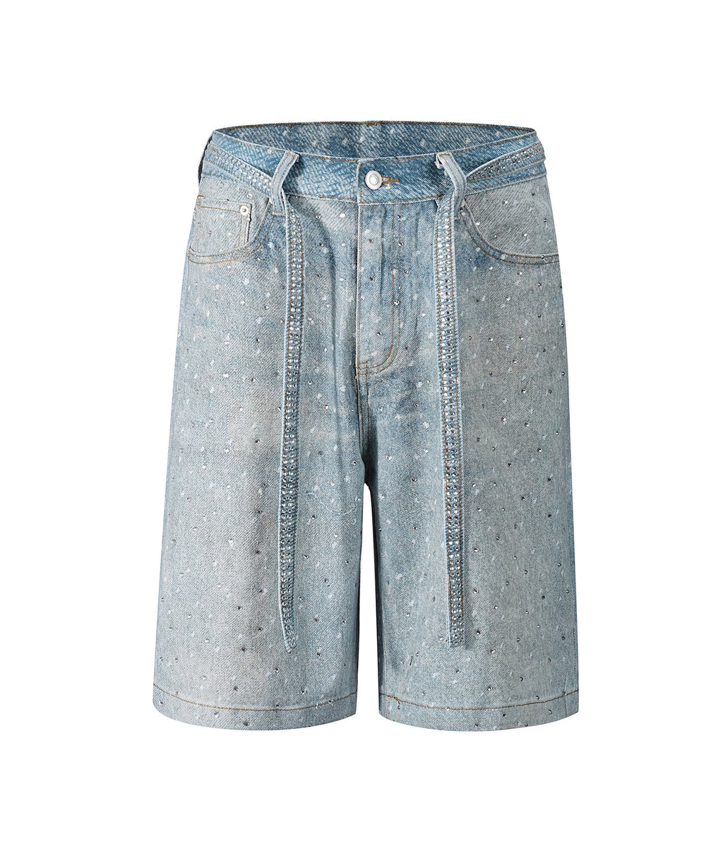 Rhinestone Denim Shorts