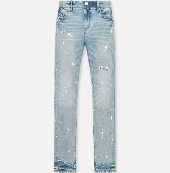 RTA Clayton Splattered Indigo Dusk Jeans for Men