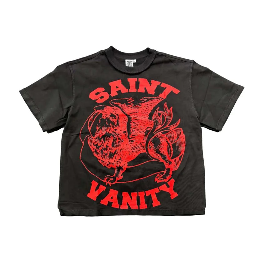 Saint Vanity Griffin Tee Black Red