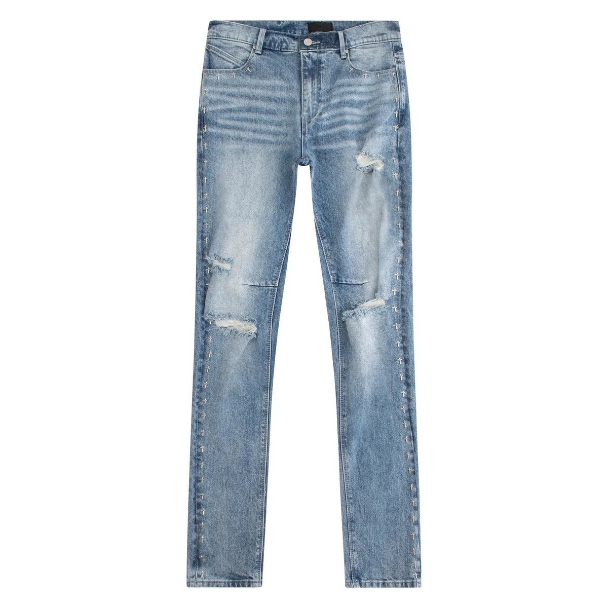 RTA Bryant Dagger Ripped Medium Blue Denim
