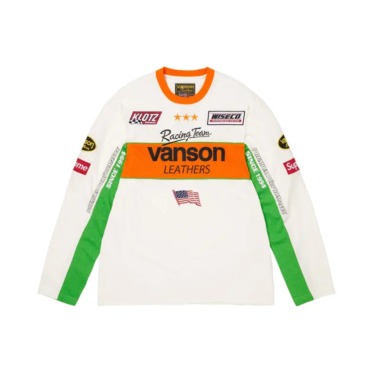 Supreme x Vanson Leathers Long-Sleeve Top 'White'