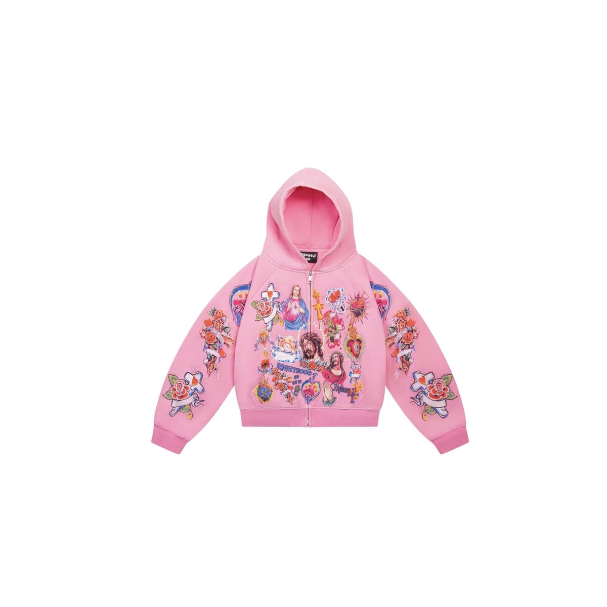 Righteous “Risen King” Zip Up Hoodie  (Pink)