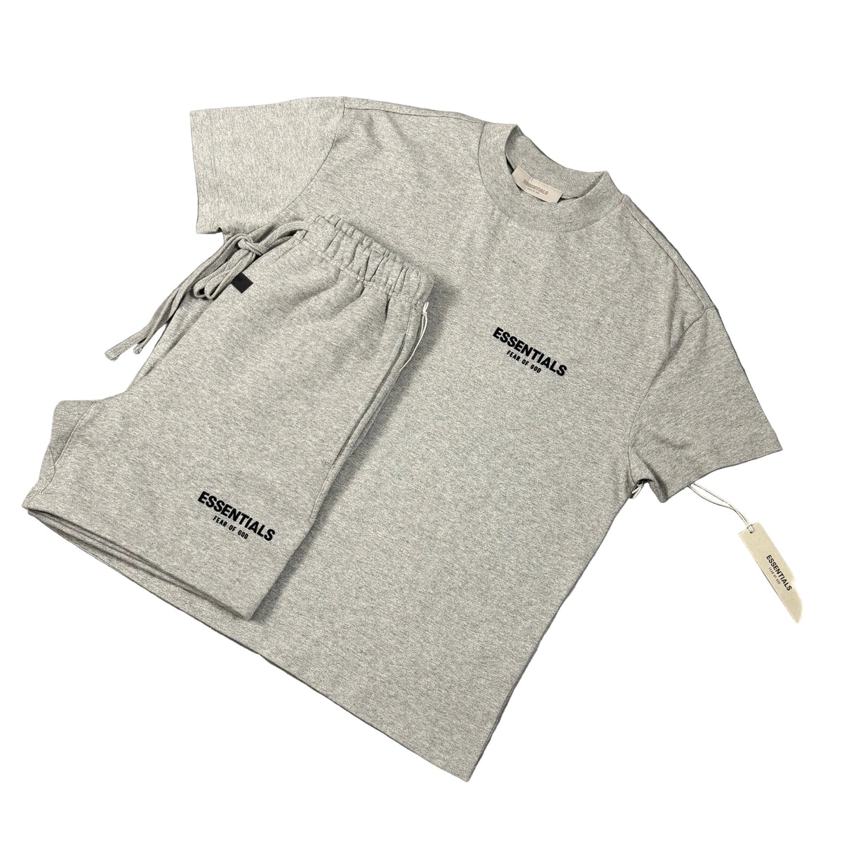 FEAR OF GOD ESSENTIALS SHORT SET Dark Heather Grey (SS23)