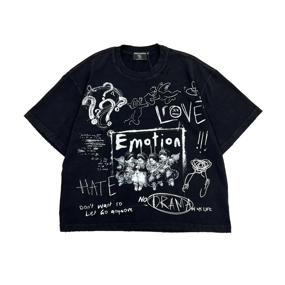 Mixed emotion Chaos Tee Black