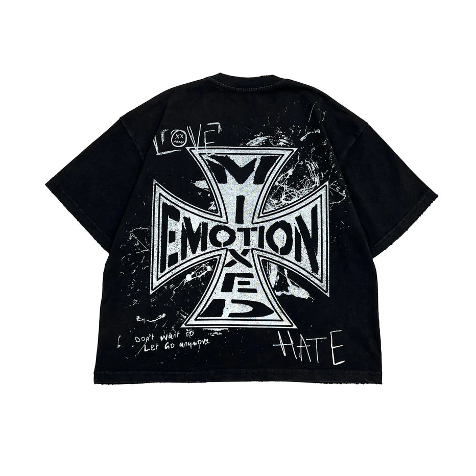 Mixed emotion Chaos Tee Black