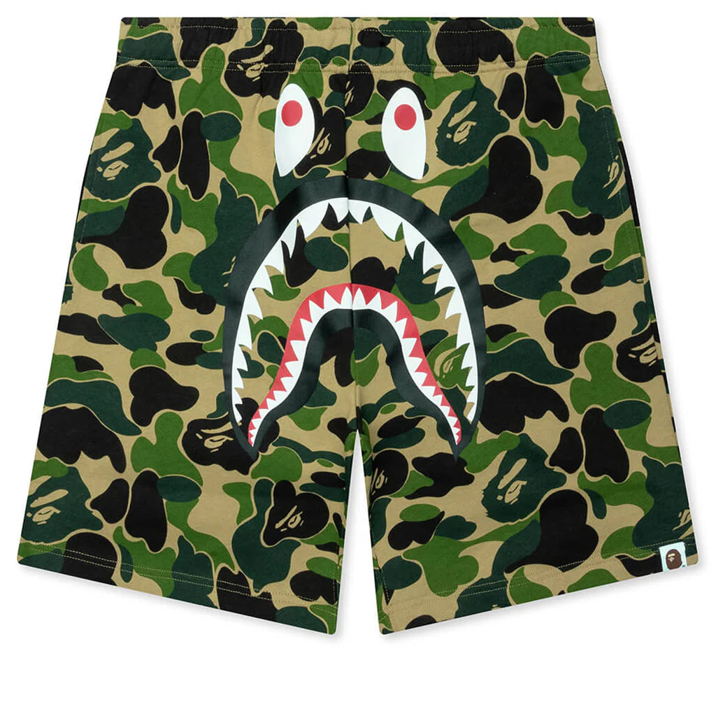 A BATHING APE
ABC CAMO SHARK SWEAT SHORTS - GREEN